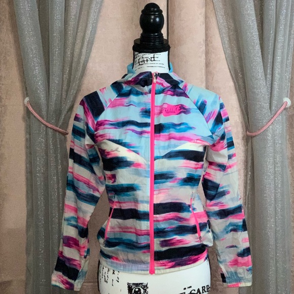 Nike Other - ‼️SOLD‼️ Girls Nike Flight Allover Windrunner Multicolor Jacket Size Large 12/14